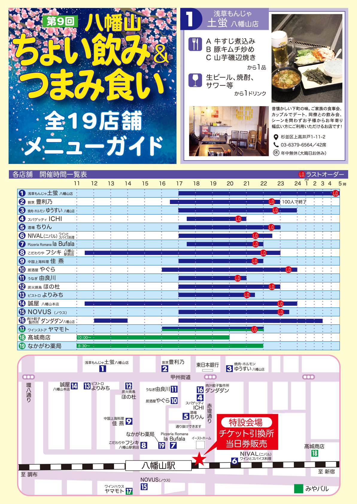 第9回 八幡山 ちょい飲み&つまみ食い 2026年03月13日開催